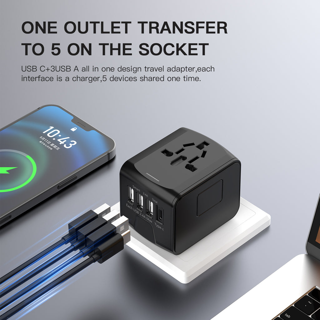 Universal Travel Adapter with USB Type-C Ports