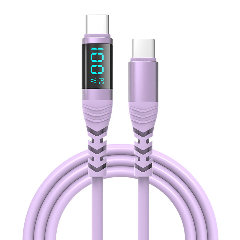 100W Digital Display Type-C Fast Charging Data Cable