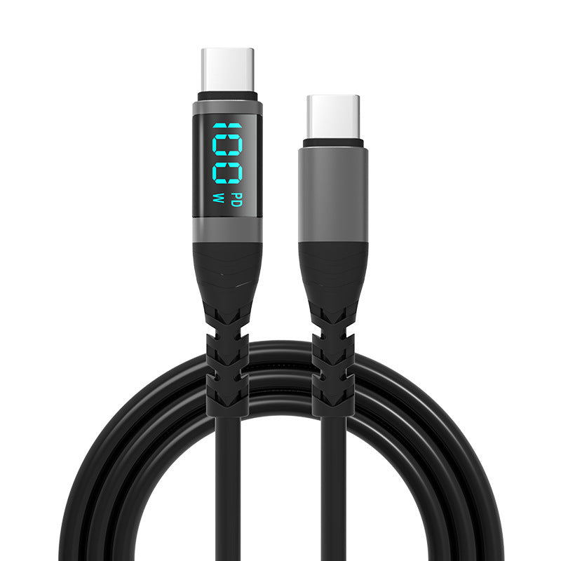 100W Digital Display Type-C Fast Charging Data Cable