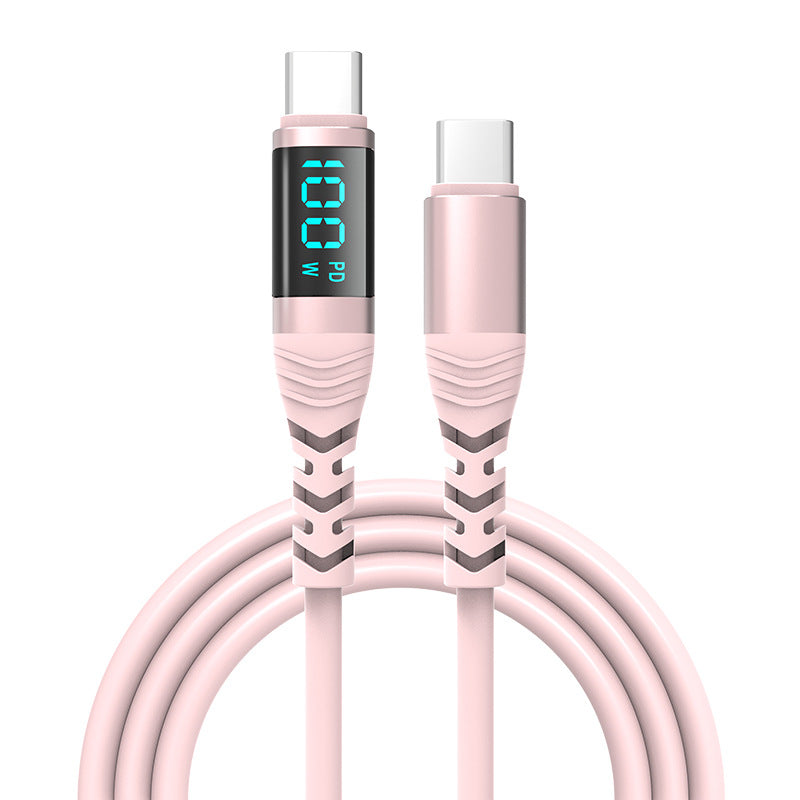 100W Digital Display Type-C Fast Charging Data Cable