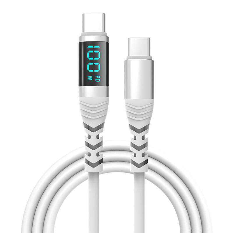 100W Digital Display Type-C Fast Charging Data Cable